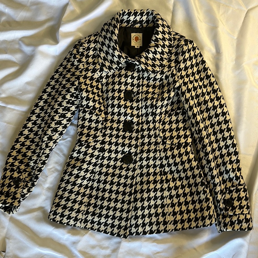 Women’s Houndstooth Peacoat size small